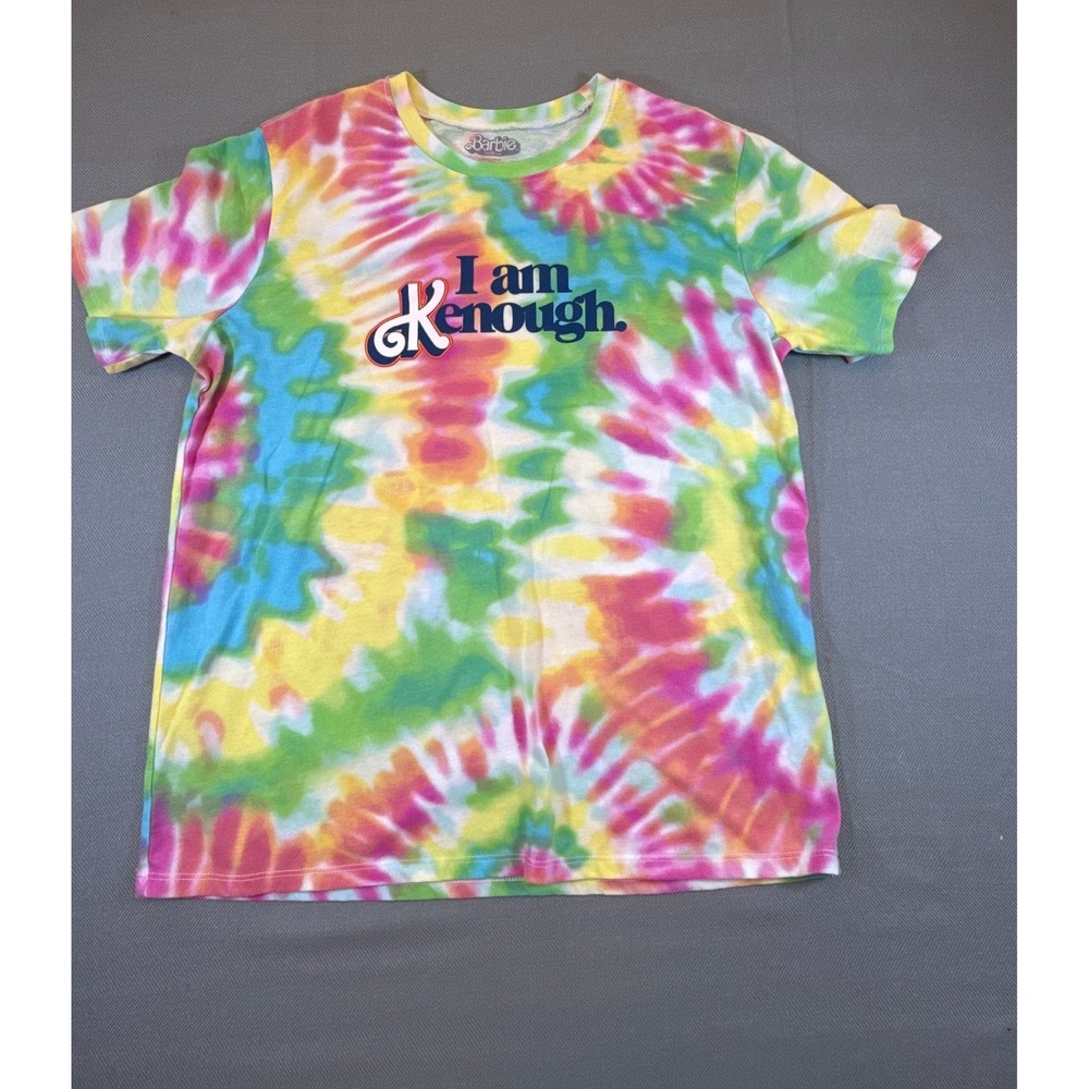 Barbie The Movie I Am Kenough Tie Dye T-Shirt Small Multi-Color Ken Graphic Tee
